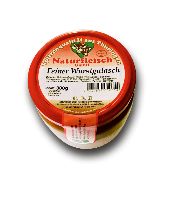 Feiner Wurstgulasch im Glas, 300 g Feiner Wurstgulasch im Glas, 300 g